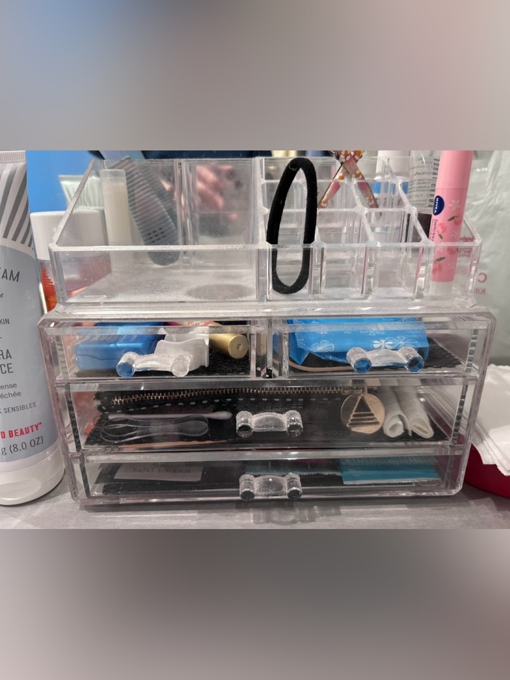 Clear Acrylic Makeup and Jewelry Organizer